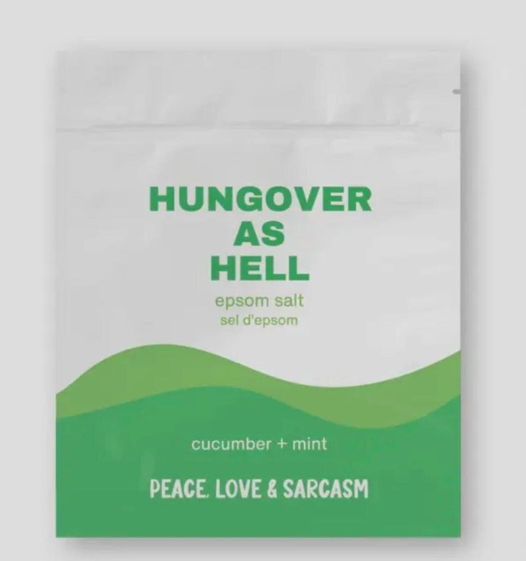 Hungover As Hell Epsom Salt Soak – Funny Hangover Recovery Bath, Cucumber Mint