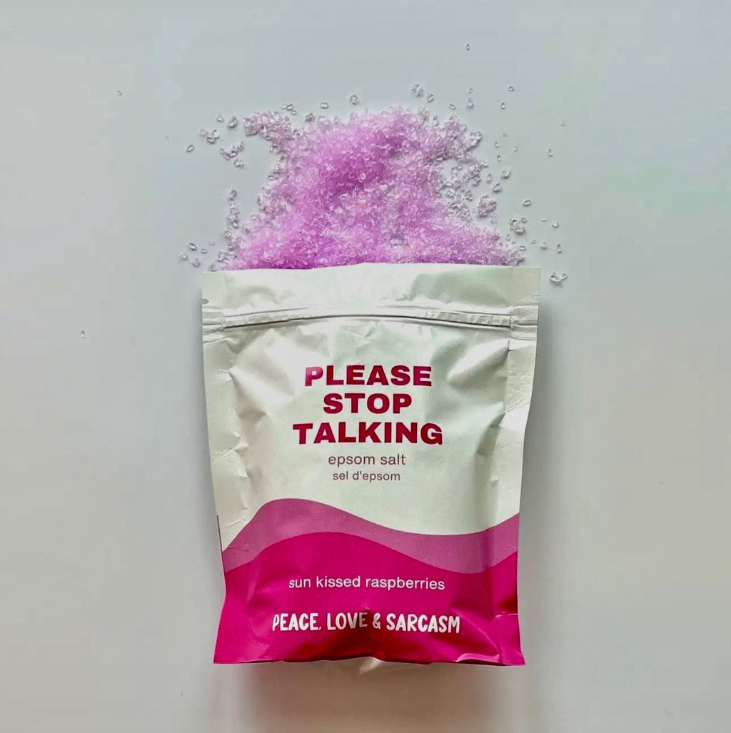Please Stop Talking Epsom Salt Bath Soak – Funny Self-Care Gift