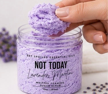 Not Today Lavender Martini Whipped Sugar Scrub – Sassy Self Care Gift - Funny