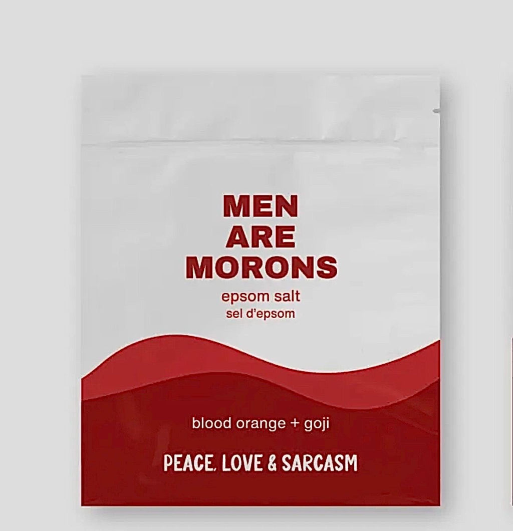 Men Are Morons Funny Epsom Salt Bath Soak – Blood Orange & Goji Scent