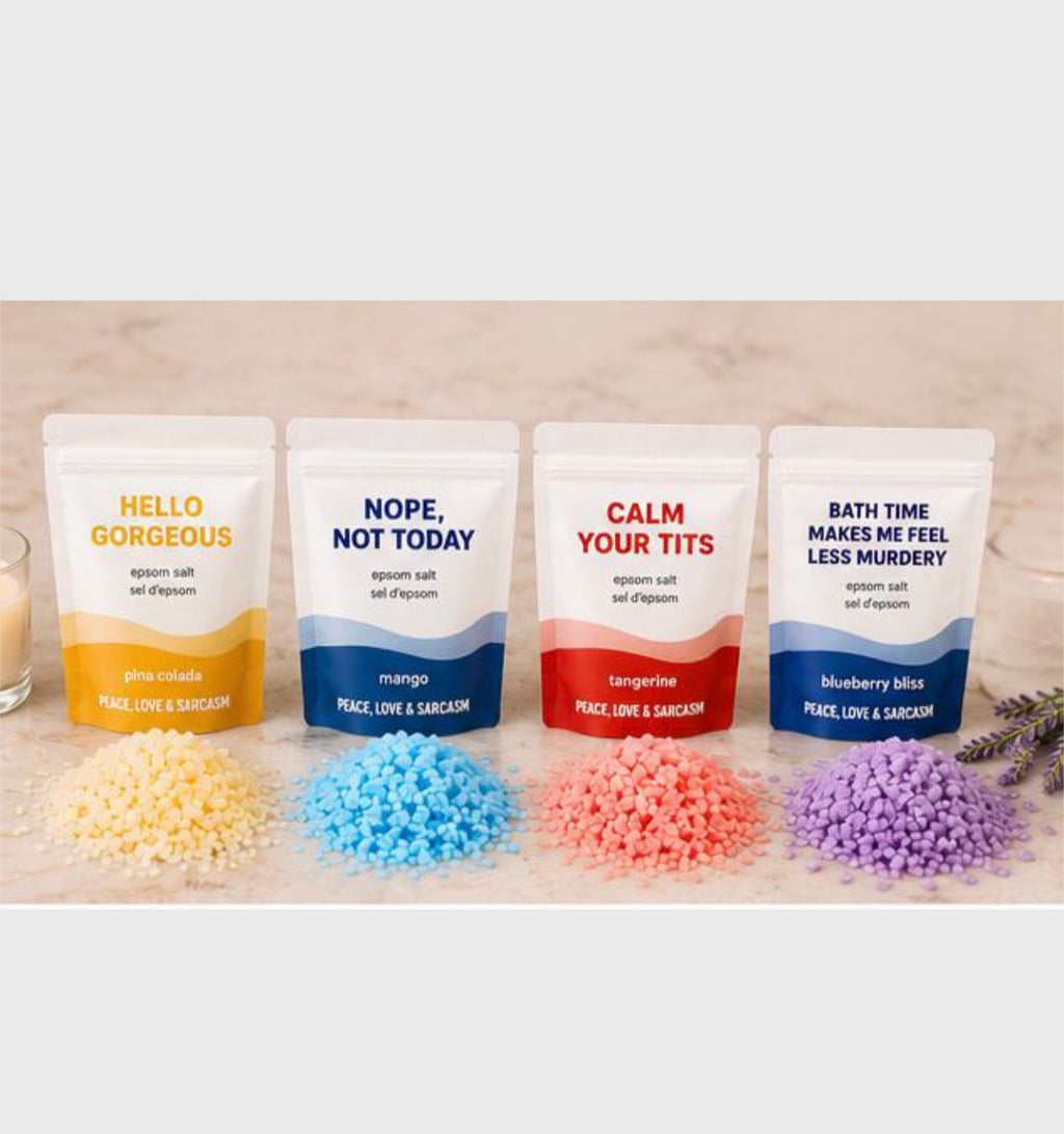 Perimenopause Survival Bath Salt Kit, Funny Menopause Self-Care Gift Box