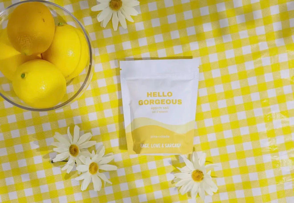 Hello Gorgeous Epsom Salt Bath Soak – Piña Colada Tropical Spa Escape