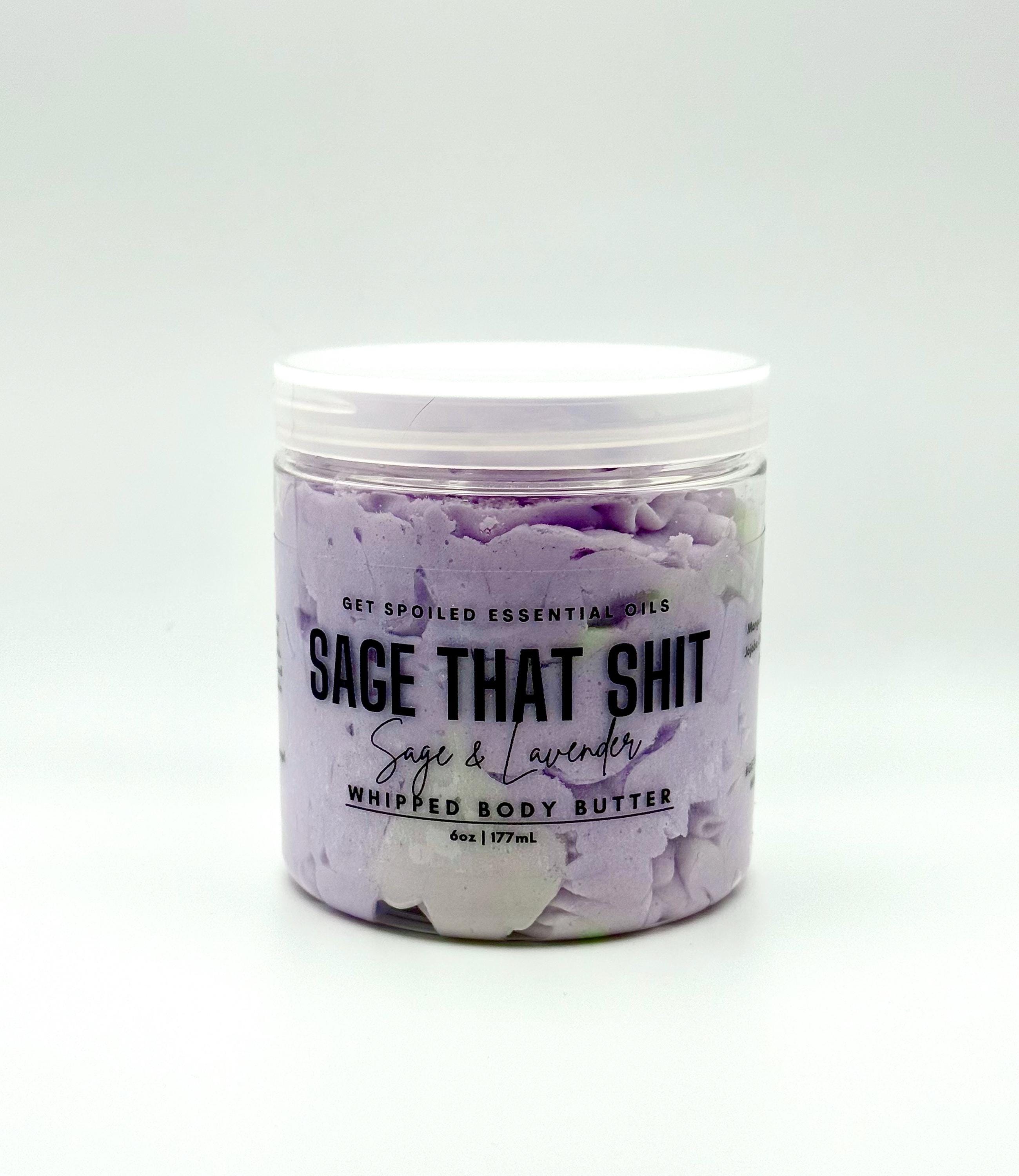 Good Vibe Self Care Gift Set – Sage Lavender Body Butter, Bath Bomb, Essential Oil