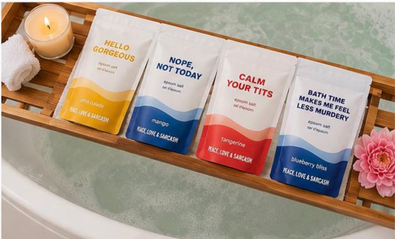 Perimenopause Survival Bath Salt Kit, Funny Menopause Self-Care Gift Box