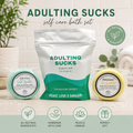 Adulting Sucks Epsom Salt Soak and Bath Bomb/Shower Steamer Gift Set