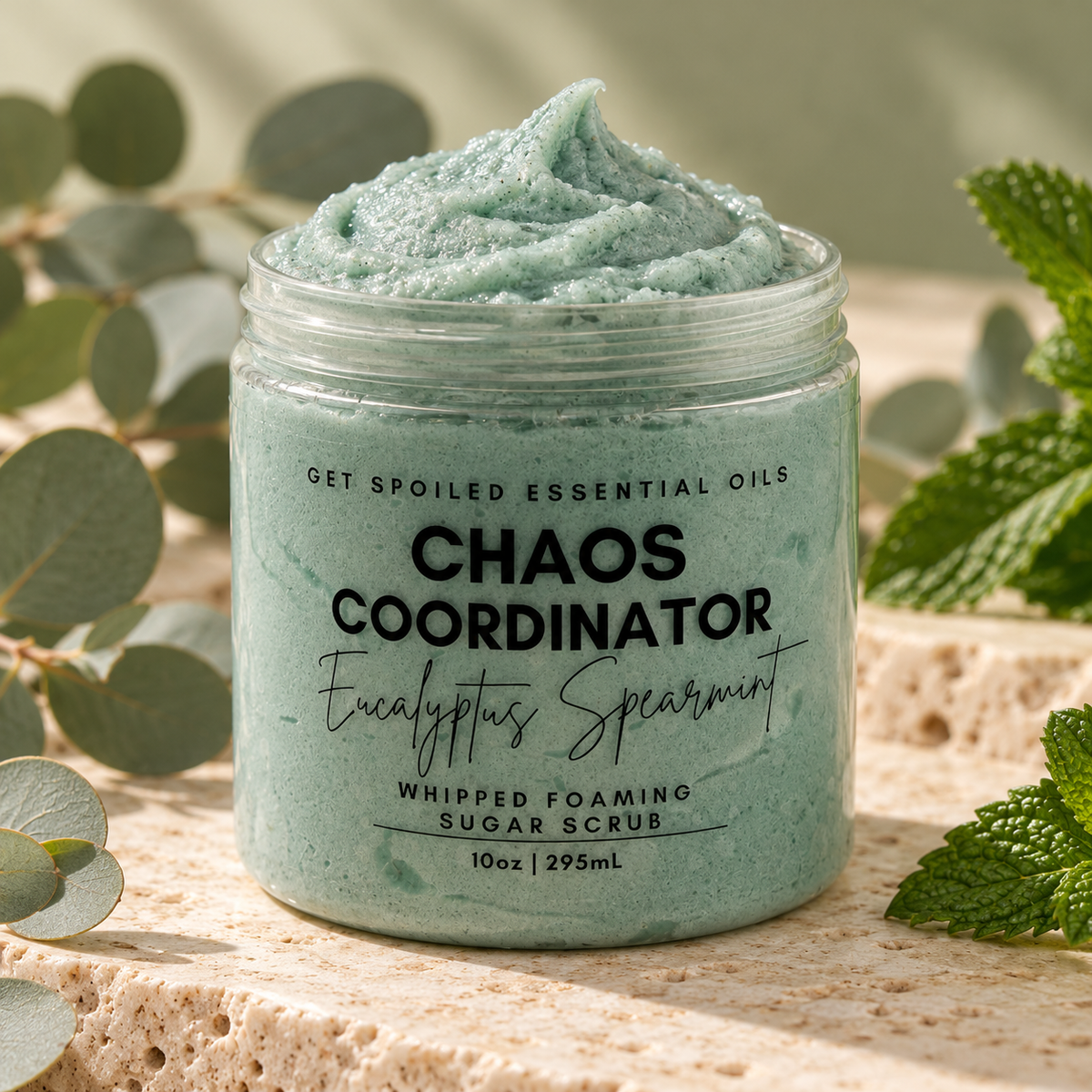 Chaos Coordinator Whipped Foaming Sugar Scrub in Eucalyptus Spearmint
