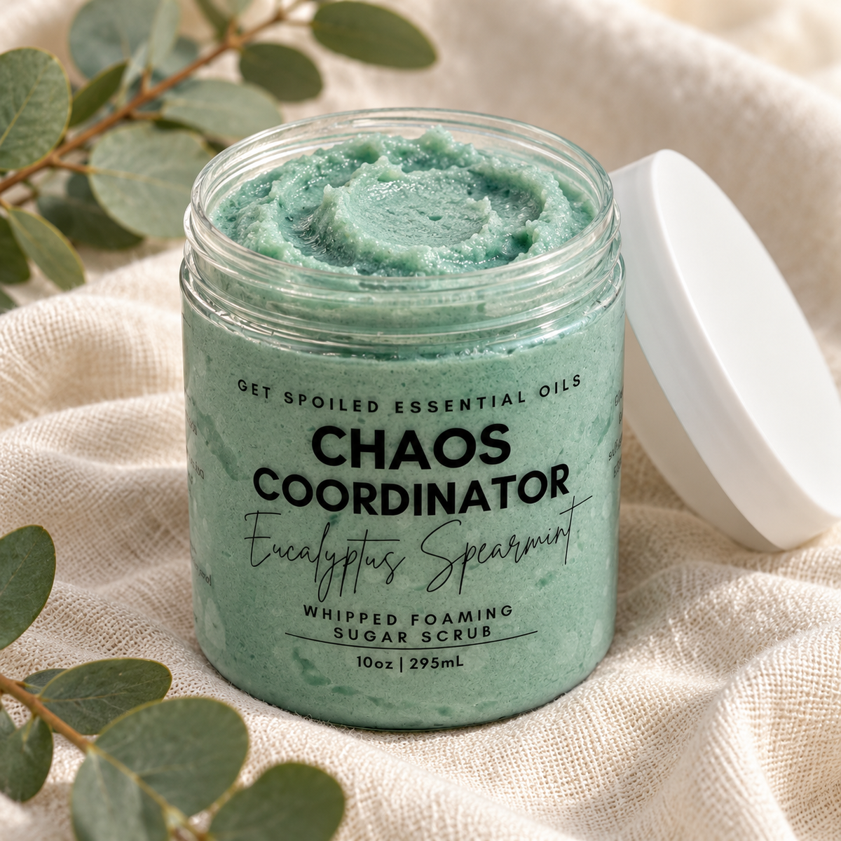 Chaos Coordinator Self Care Duo, Eucalyptus Spearmint Sugar Scrub and Body Butter Gift Set