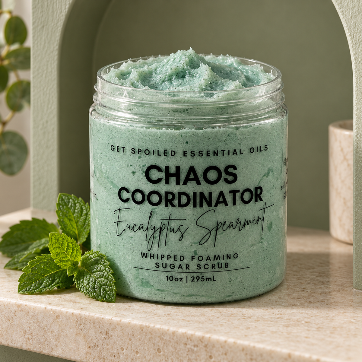 Chaos Coordinator Whipped Foaming Sugar Scrub in Eucalyptus Spearmint