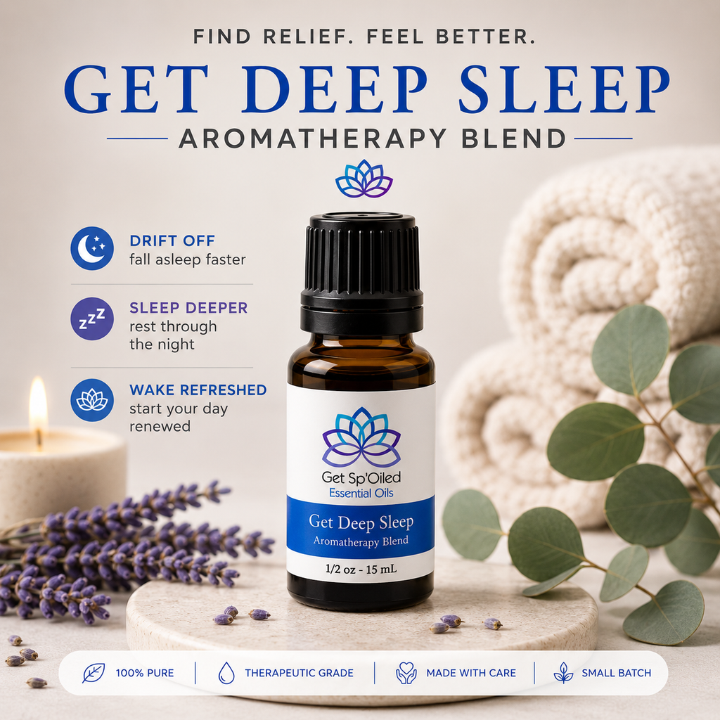 Deep Sleep Essential Oil Blend – Lavender, Sage & Cedarwood Aromatherapy (15mL Bottle)
