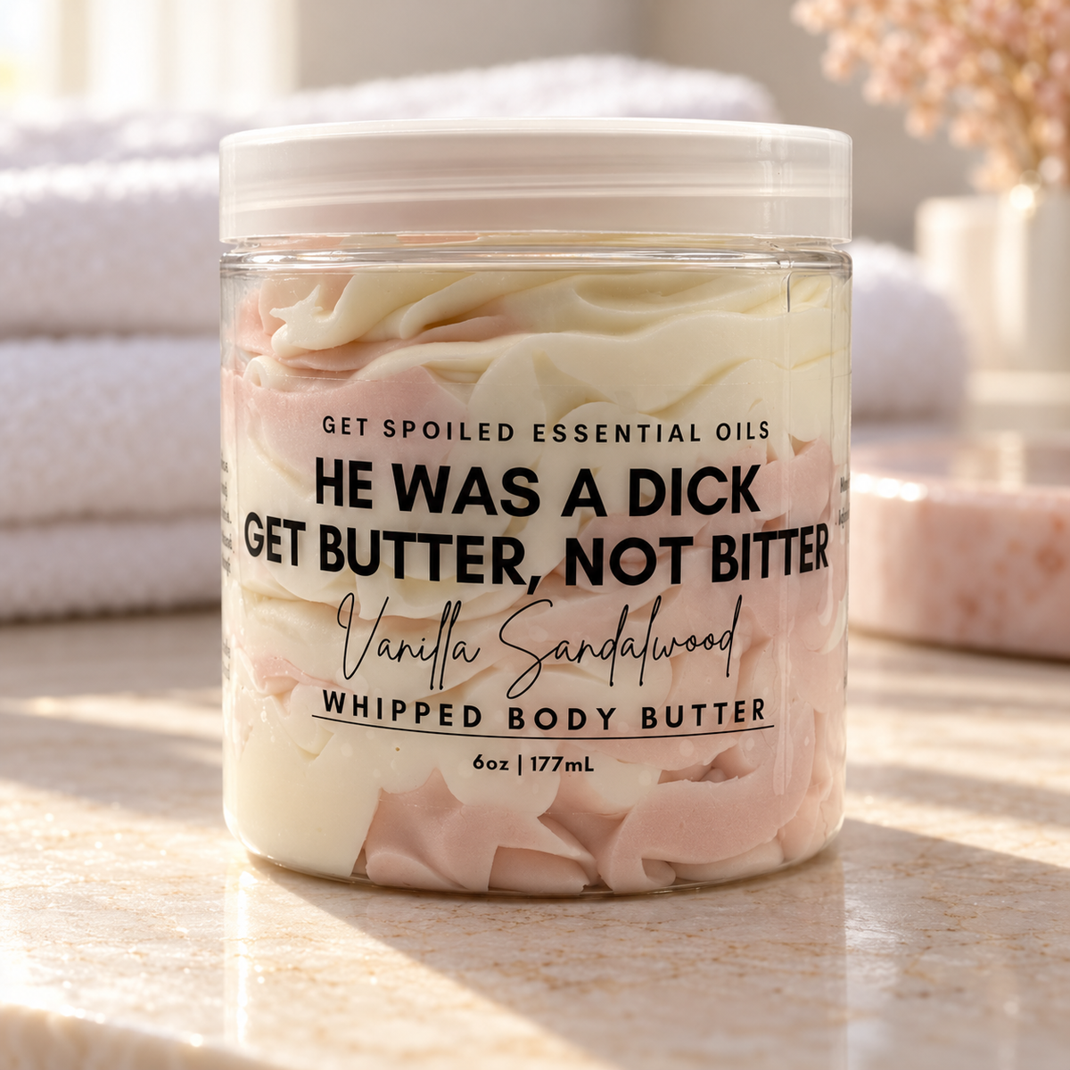 He Was A Dick Vanilla Sandalwood Sugar Scrub and Body Butter Gift Set