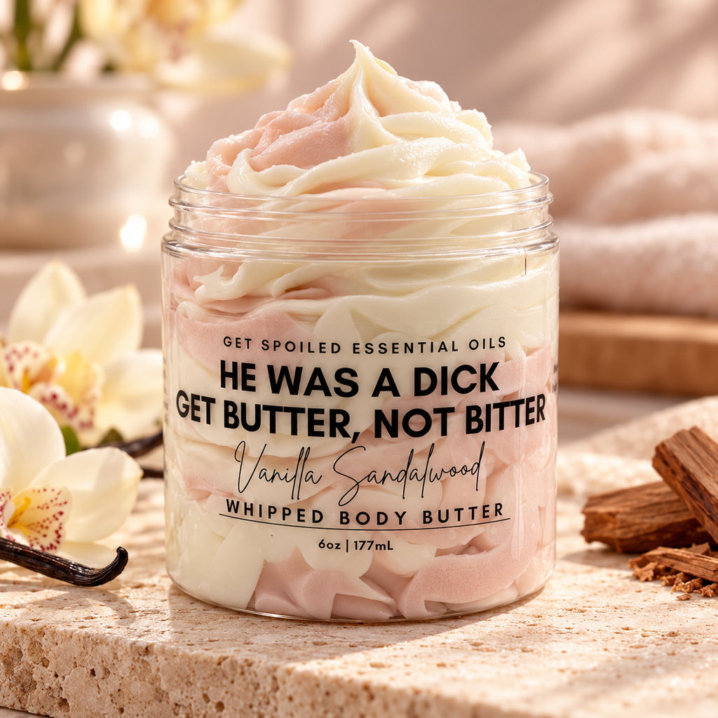He Was A Dick Vanilla Sandalwood Sugar Scrub and Body Butter Gift Set