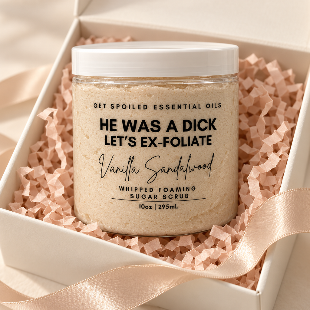 He Was A Dick Vanilla Sandalwood Sugar Scrub and Body Butter Gift Set