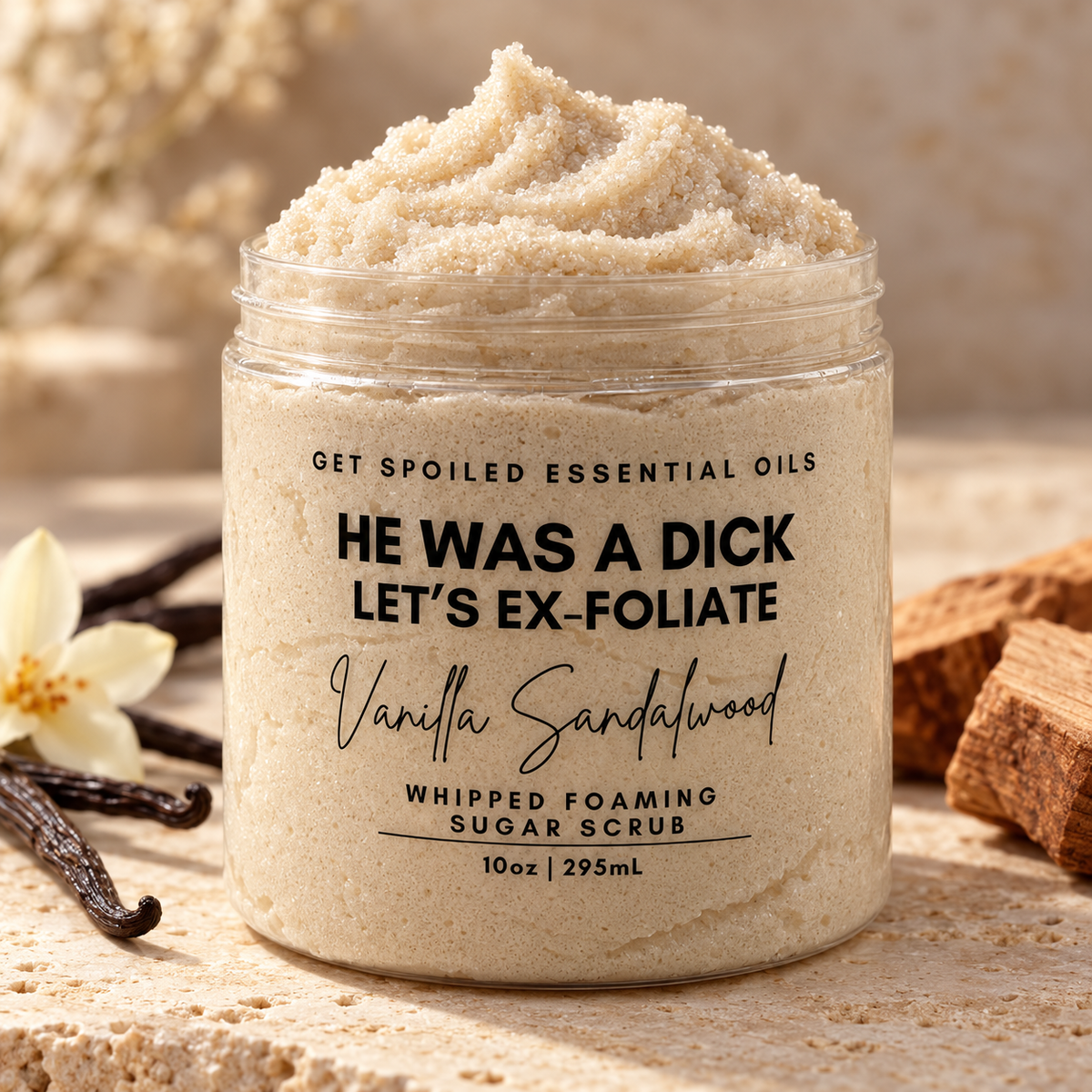 He Was A Dick Vanilla Sandalwood Whipped Foaming Sugar Scrub