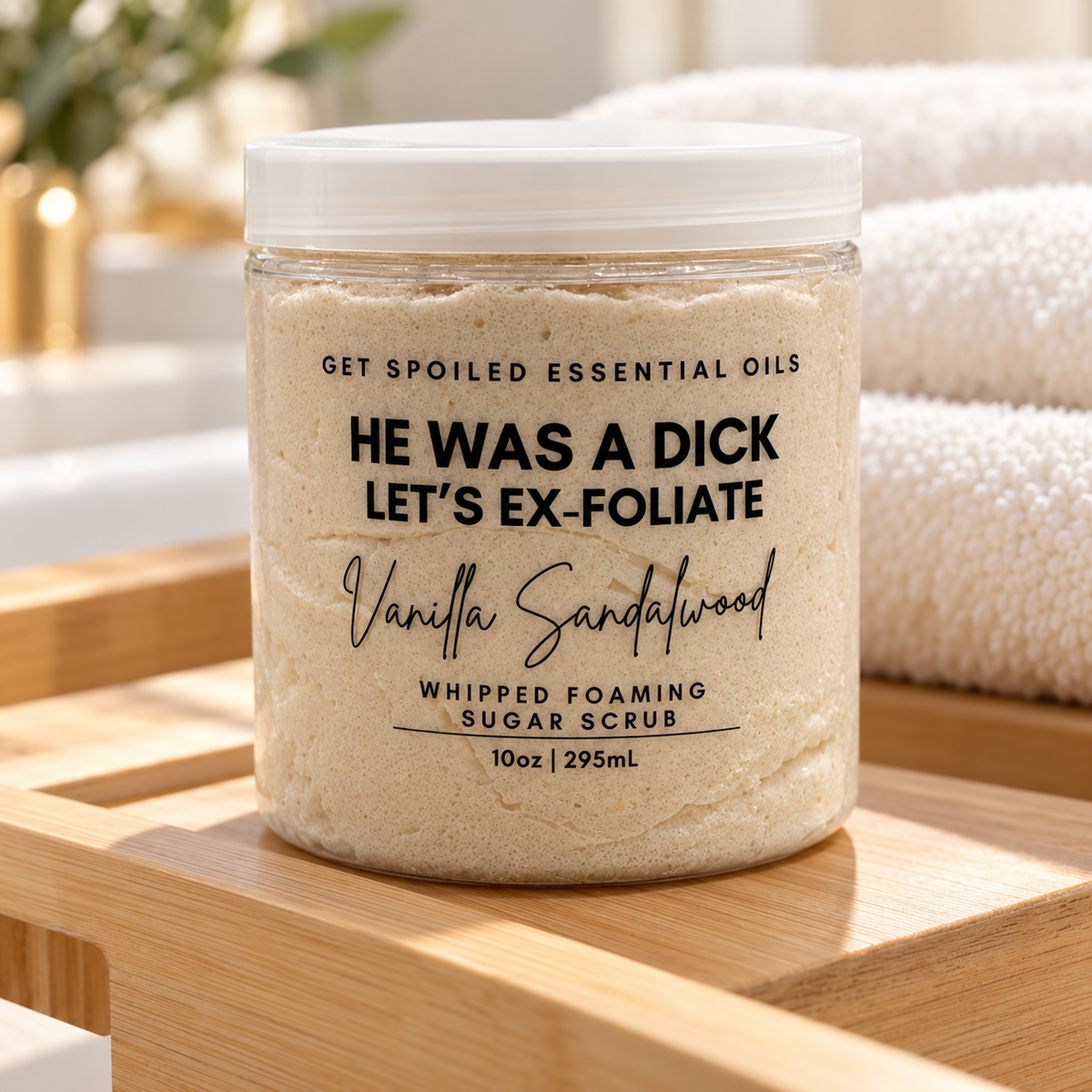 He Was A Dick Vanilla Sandalwood Sugar Scrub and Body Butter Gift Set