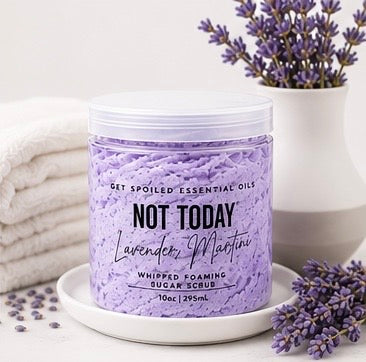 Not Today Lavender Martini Whipped Sugar Scrub – Sassy Self Care Gift - Funny