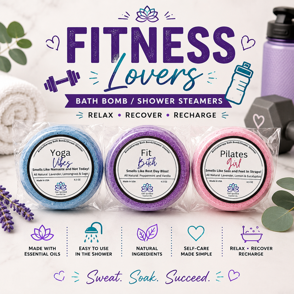 Fitness Lovers Aromatherapy Bath Bomb & Shower Steamer Gift Set