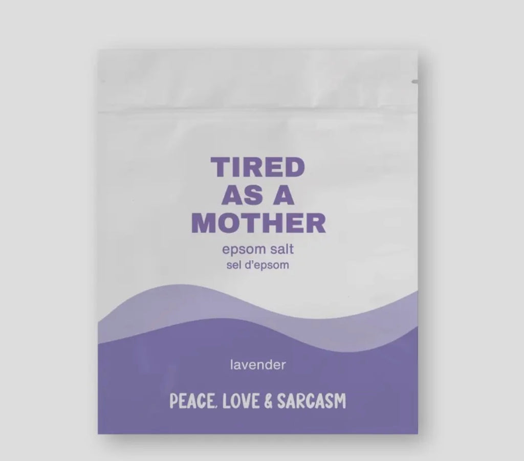 Tired As A Mother Epsom Salt Bath Soak – Lavender, Funny Self-Care Spa Gift for Moms