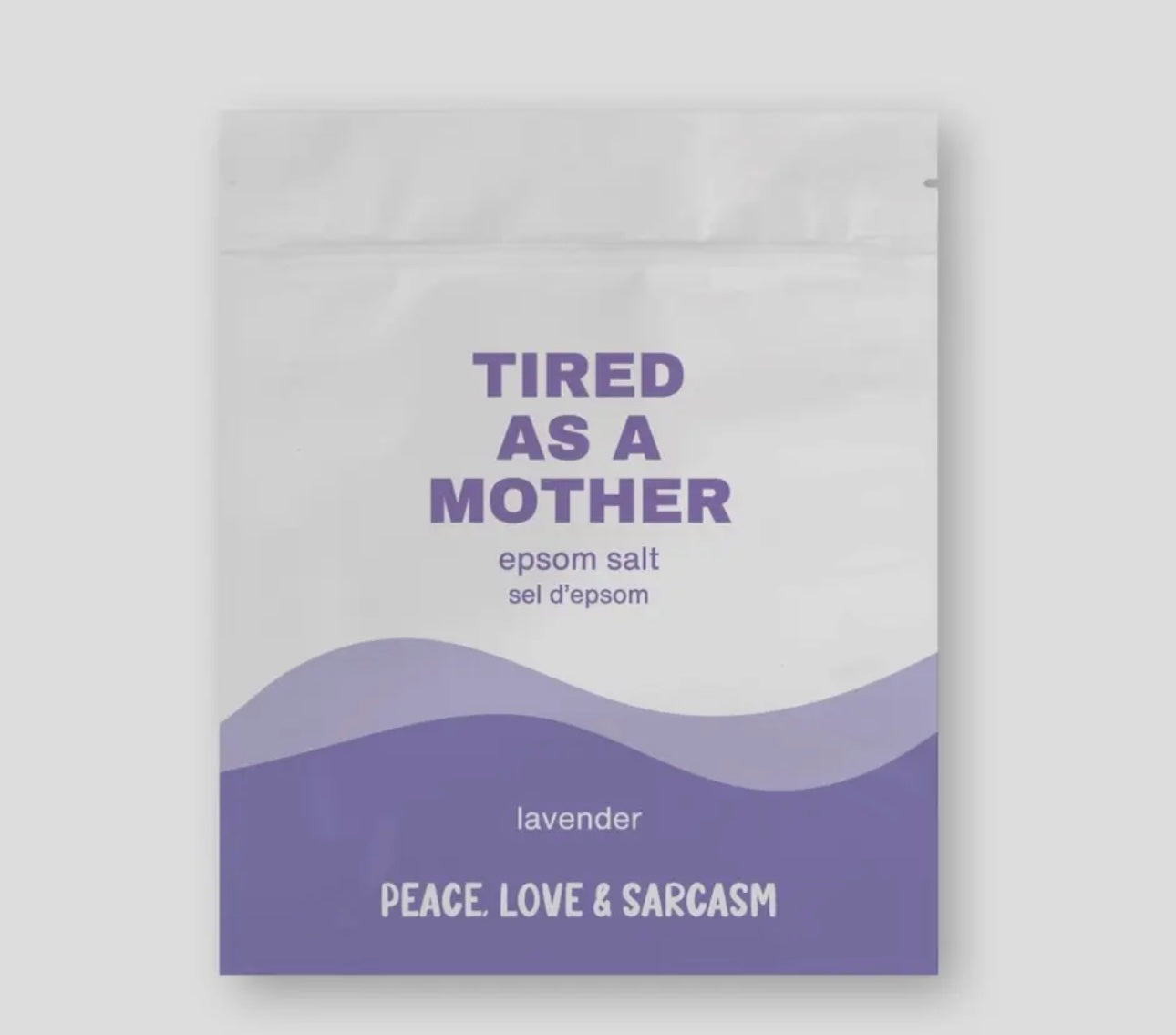 Tired As A Mother Epsom Salt Bath Soak – Lavender, Funny Self-Care Spa Gift for Moms