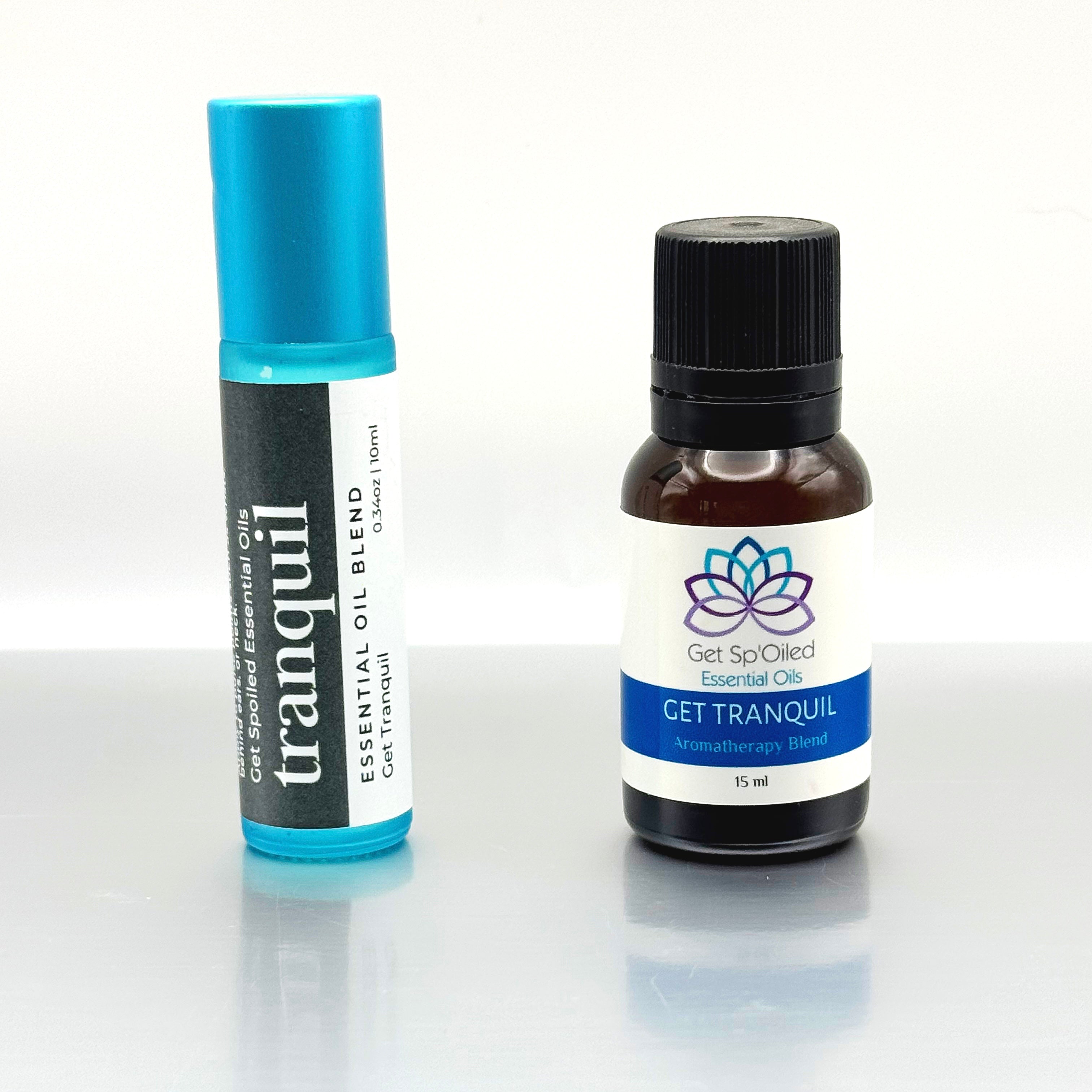 Tranquil Essential Oil Blend Set – Aromatherapy Diffuser & Roll-On