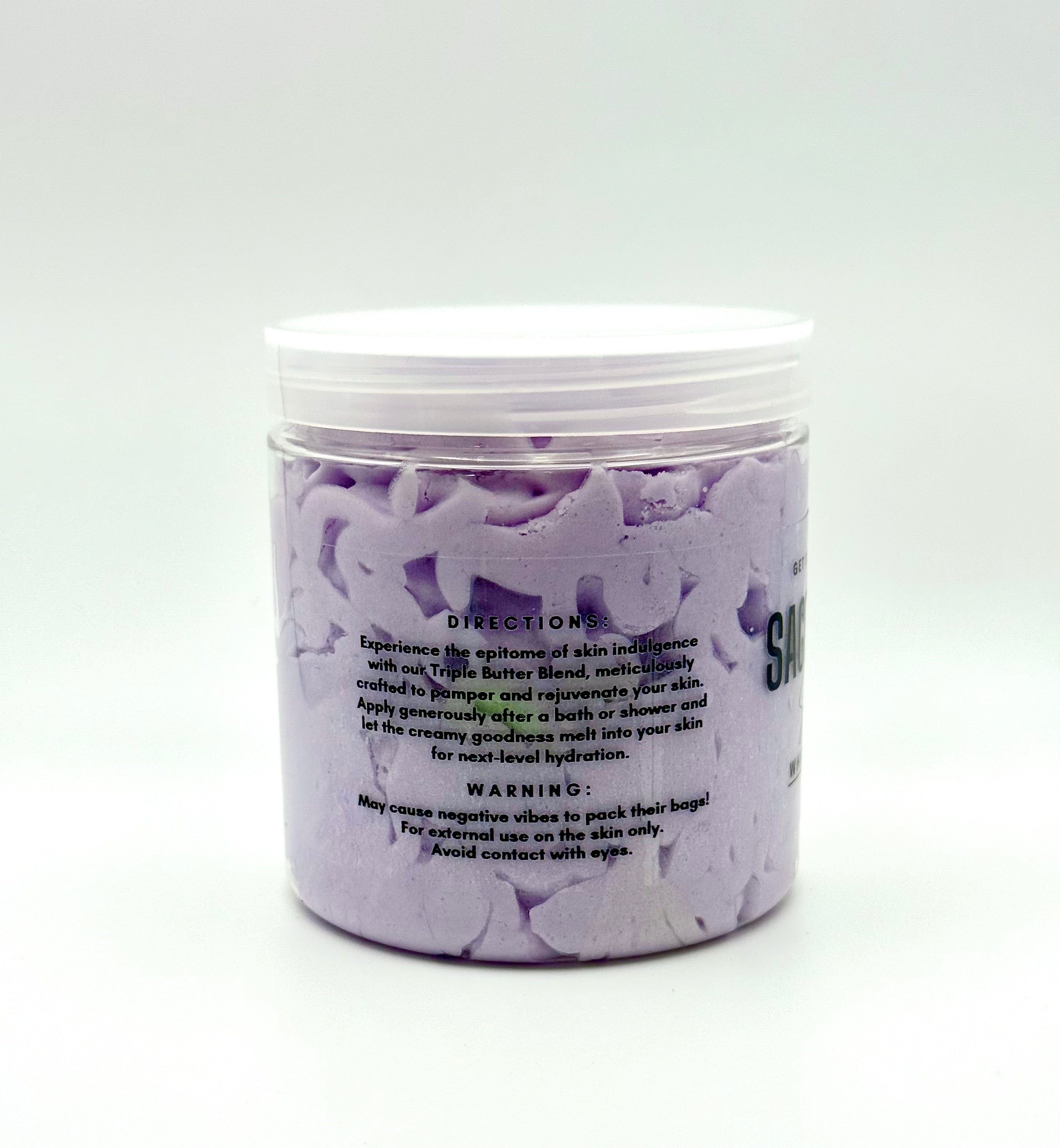 Good Vibe Self Care Gift Set – Sage Lavender Body Butter, Bath Bomb, Essential Oil