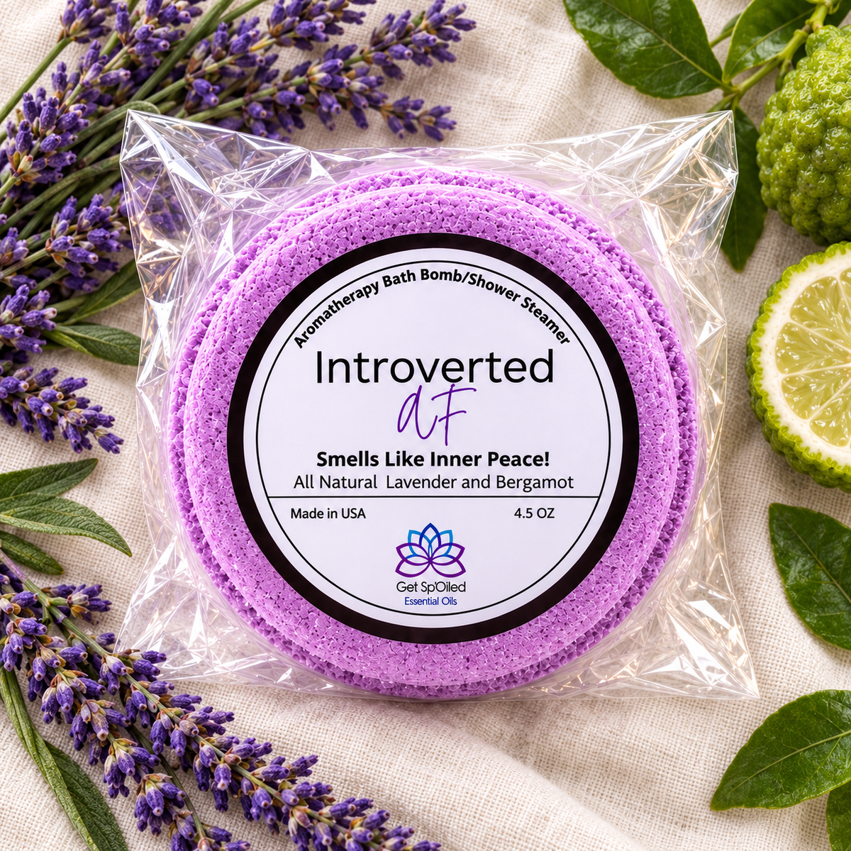 Introverted AF Bath Bomb & Shower Steamer