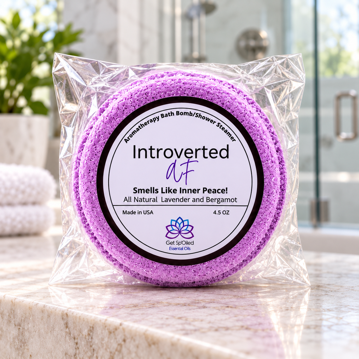 Introverted AF Bath Bomb & Shower Steamer