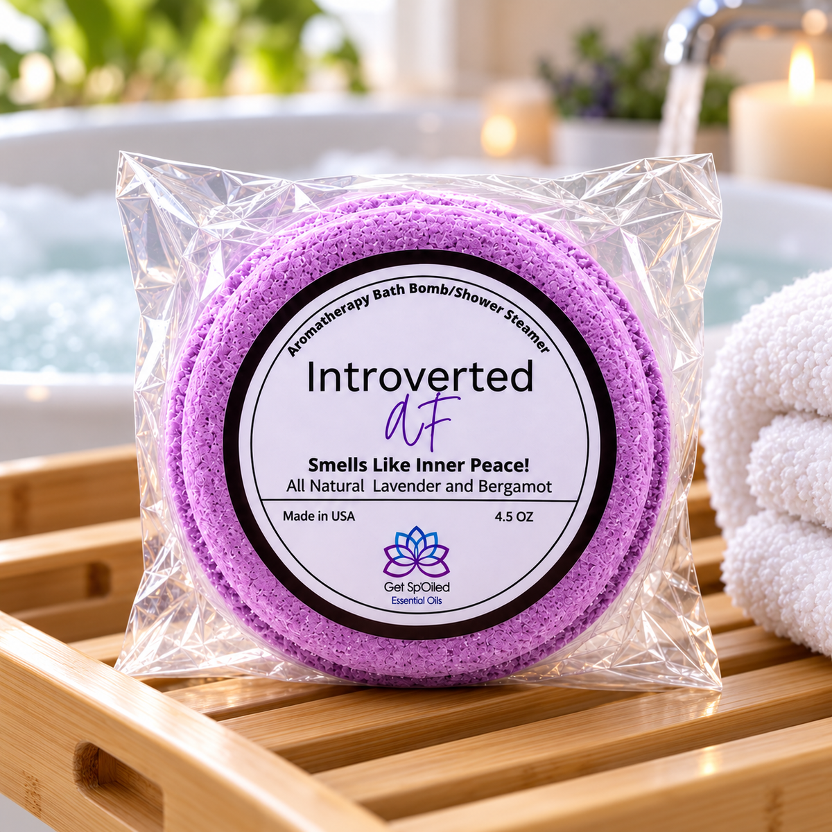 Introverted AF Bath Bomb & Shower Steamer