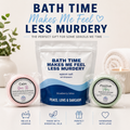 Less Murdery Epsom Salt Soak and Bath Bomb/Shower Steamer Gift Set
