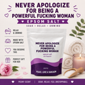 Never Apologize Epsom Salt Soak – Funny Self-Care Spa Gift