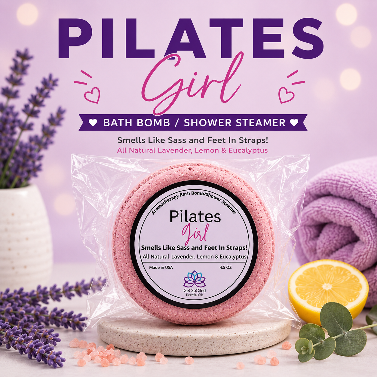 Pilates Girl Bath Bomb Shower Steamer