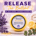 Release The Bullshit Bath Bomb & Shower Steamer – Lemon Eucalyptus, Funny Self-Care Gift for Women