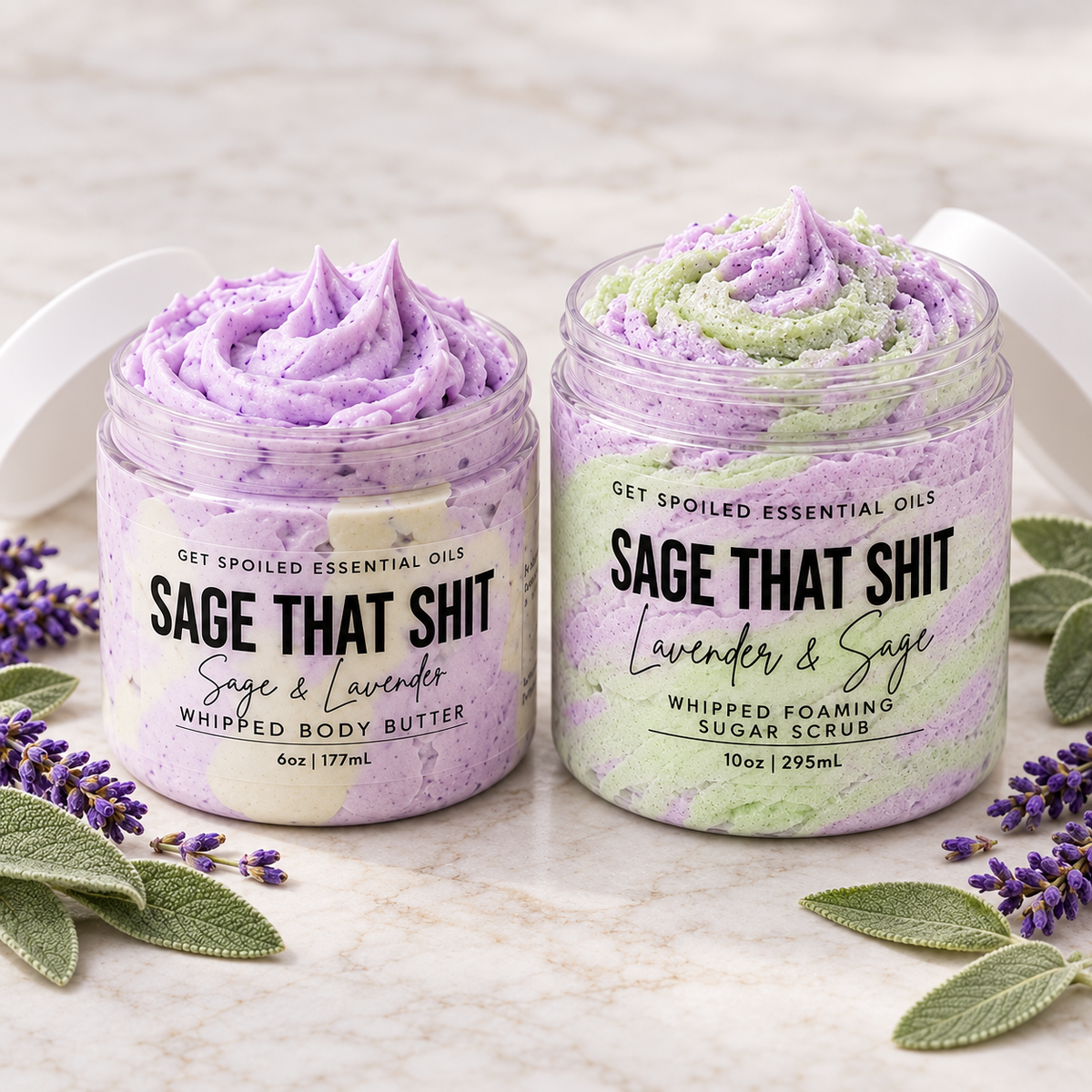 Sage That Shit Whipped Body Butter and Sugar Scrub