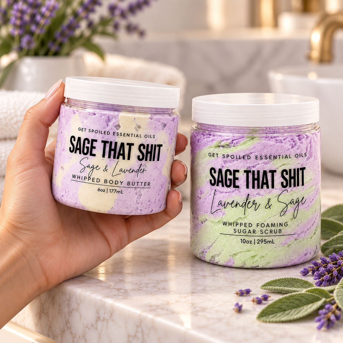 Sage That Shit Whipped Body Butter and Sugar Scrub
