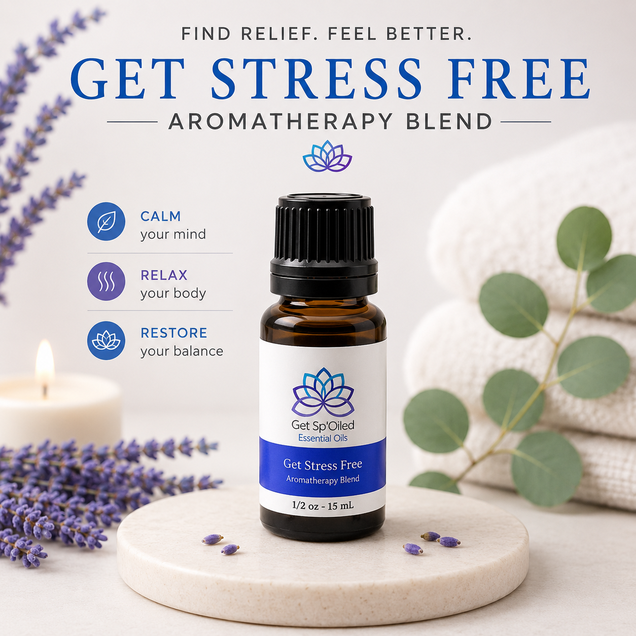 Get Stress Free Essential Oil Blend