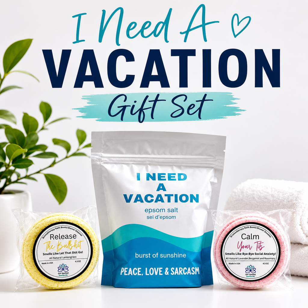 I Need A Vacation Epsom Salt Soak and Bath Bomb/Shower Steamer Gift Set