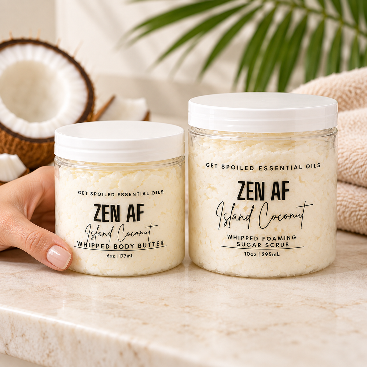 Zen AF Whipped Body Butter and Sugar Scrub