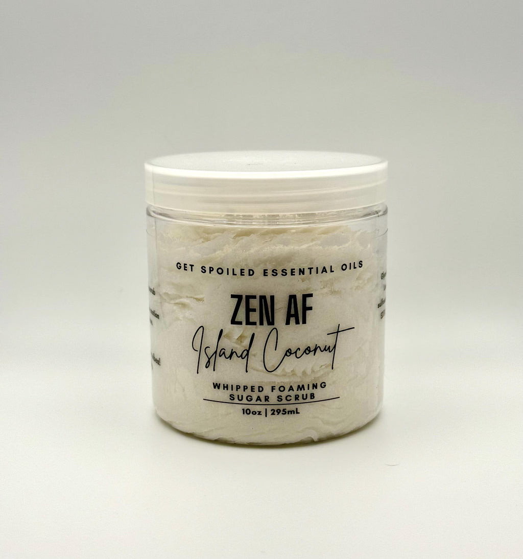 Zen AF Whipped Foaming Sugar Scrub & Body Butter – Exfoliating, Moisturizing, Spa Gift for Her