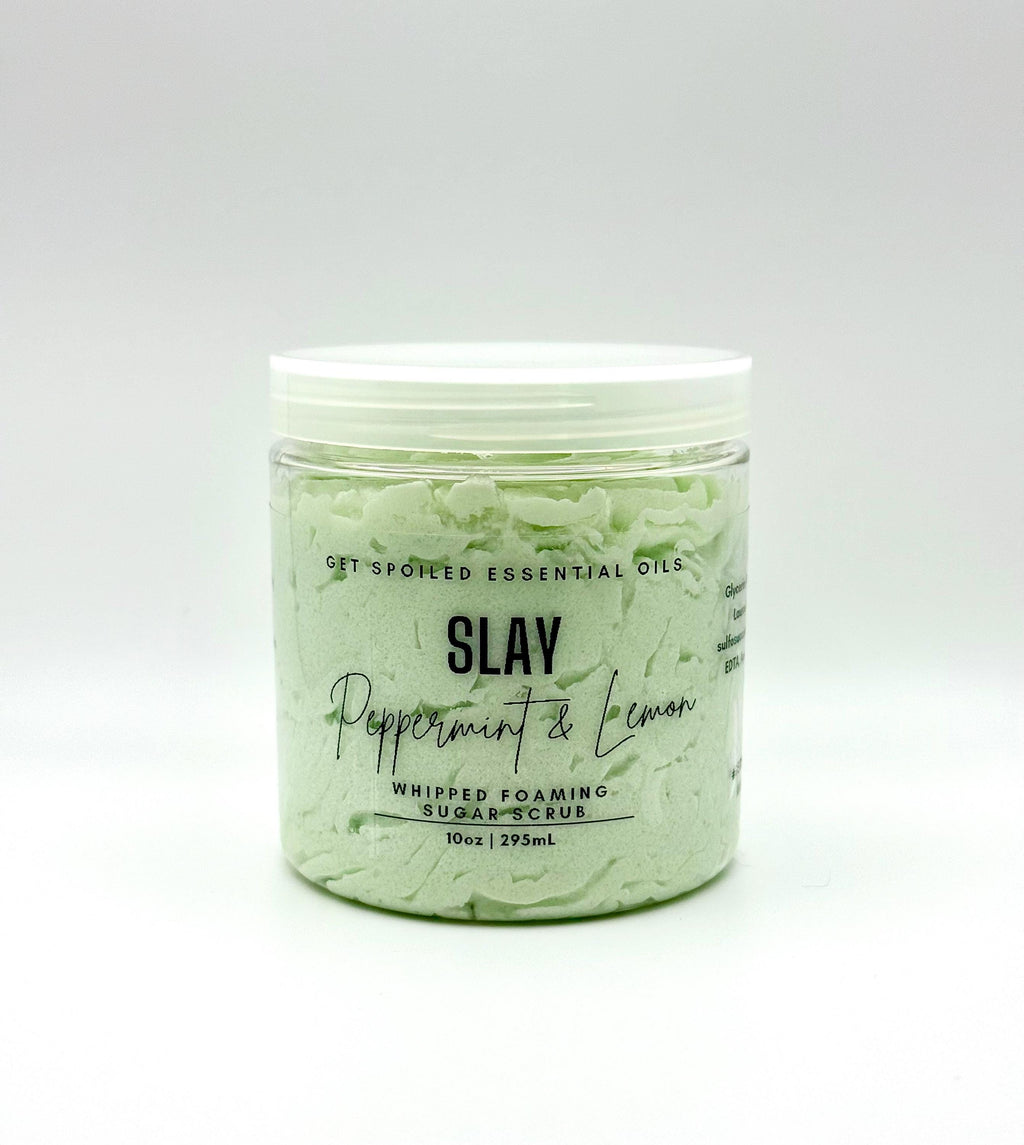 Slay Whipped Foaming Sugar Scrub & Body Butter Set – Exfoliating, Moisturizing, Spa Gift for Her
