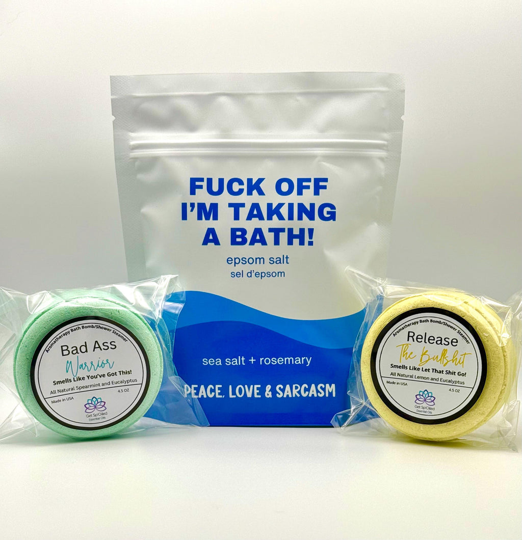 F Off I’m Taking Bath Epsom Salt - Bath Bomb/Shower Steamer Gift Set