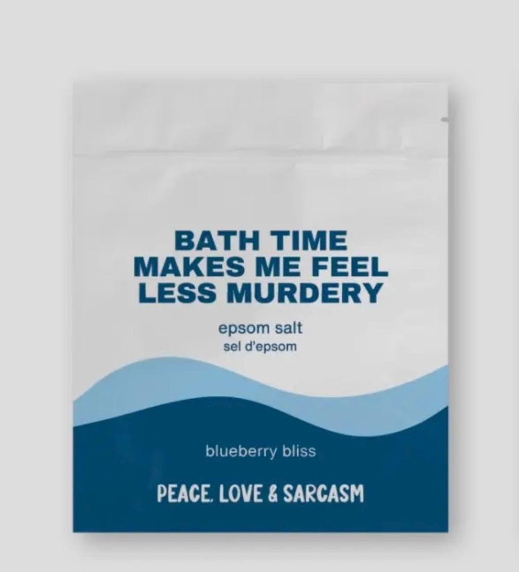 Less Murdery Epsom Salt Soak – Funny Self-Care Bath Gift - Blueberry Bliss Scented