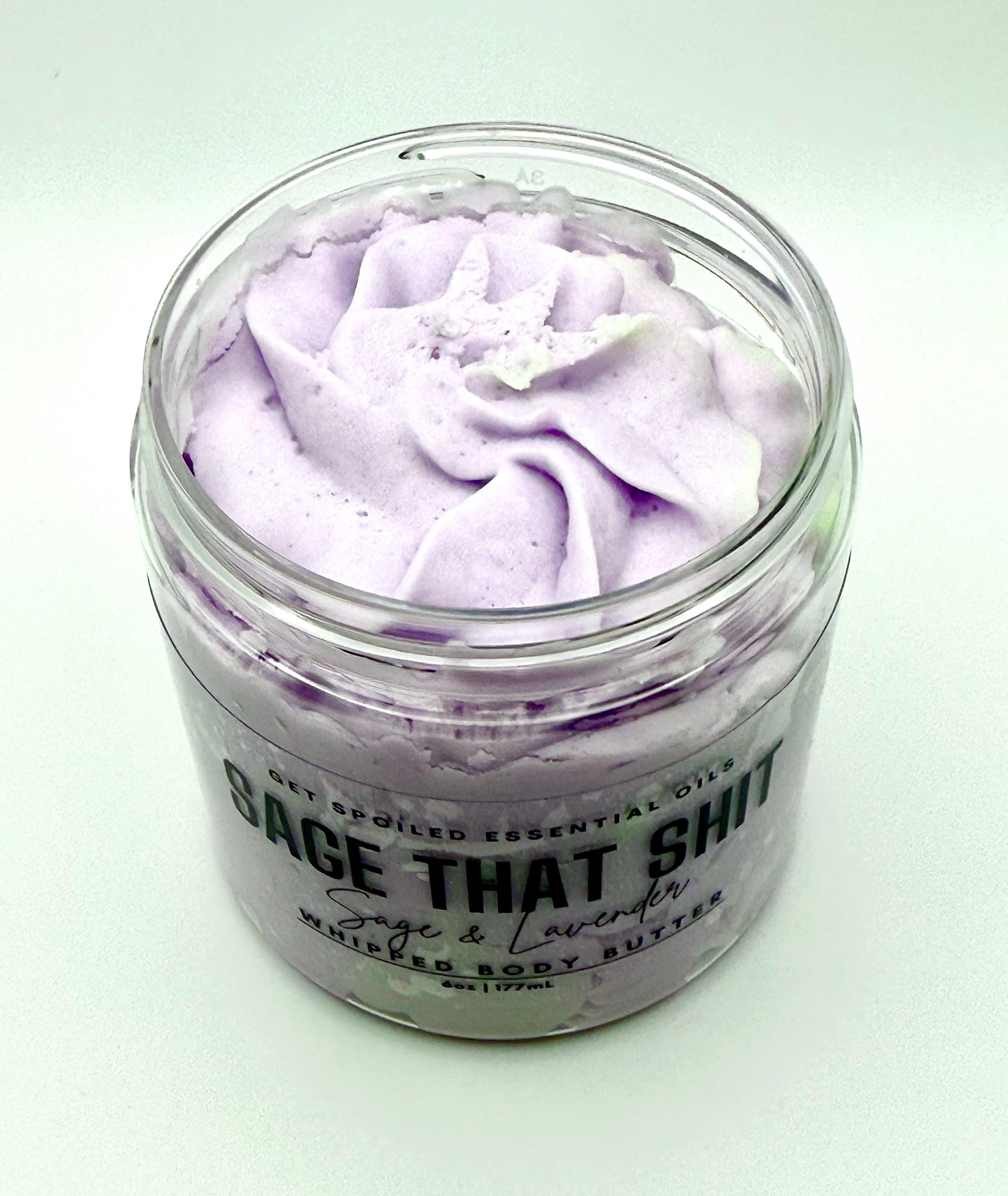 Good Vibe Self Care Gift Set – Sage Lavender Body Butter, Bath Bomb, Essential Oil