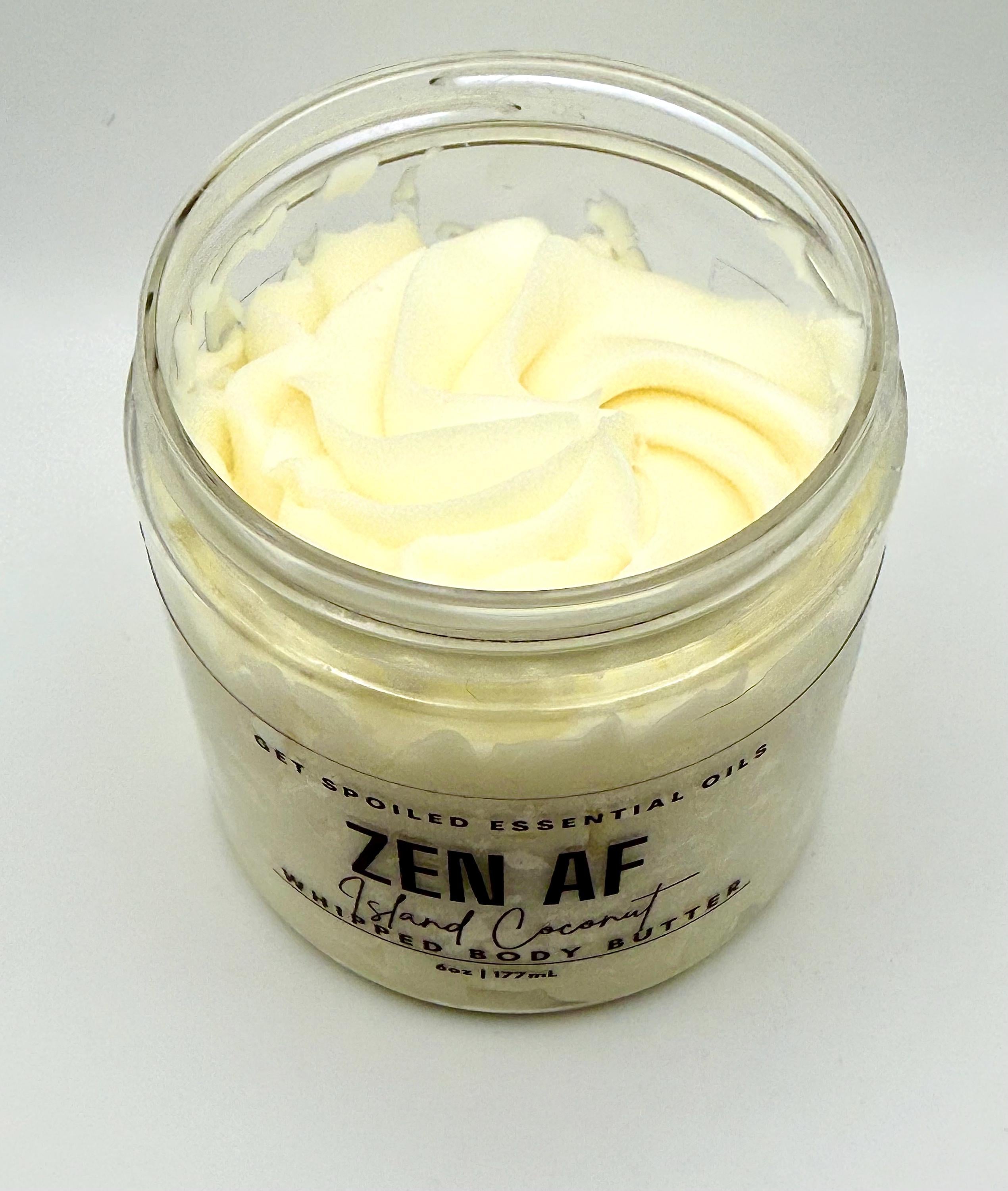 Zen AF Whipped Foaming Sugar Scrub & Body Butter – Exfoliating, Moisturizing, Spa Gift for Her