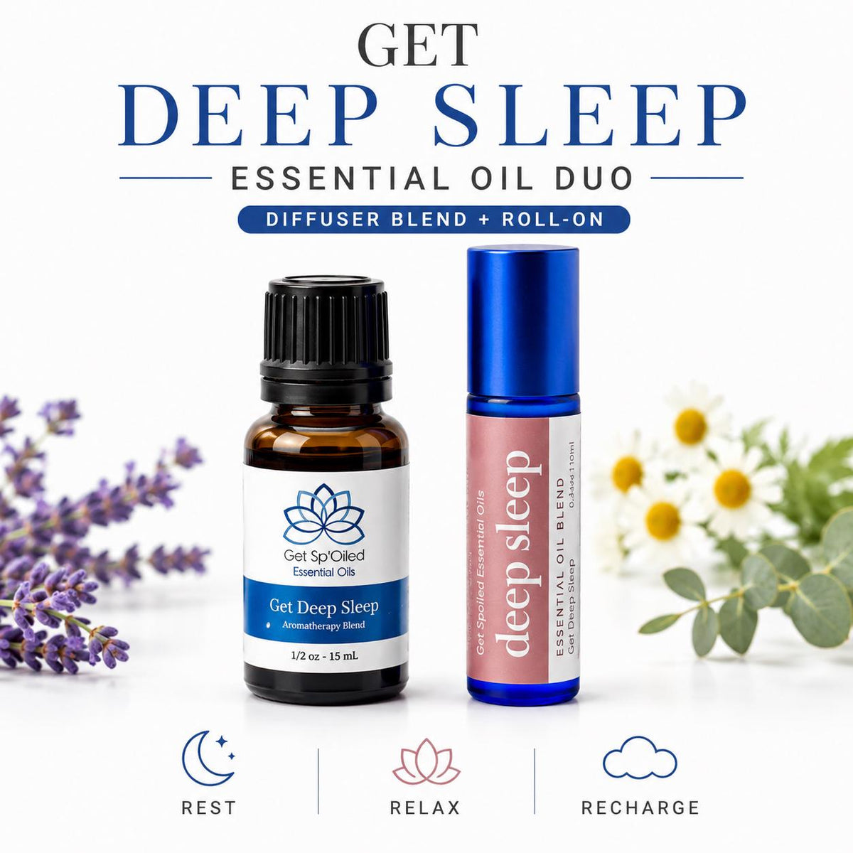 Deep Sleep Essential Oil Diffuser & Roll-On Set