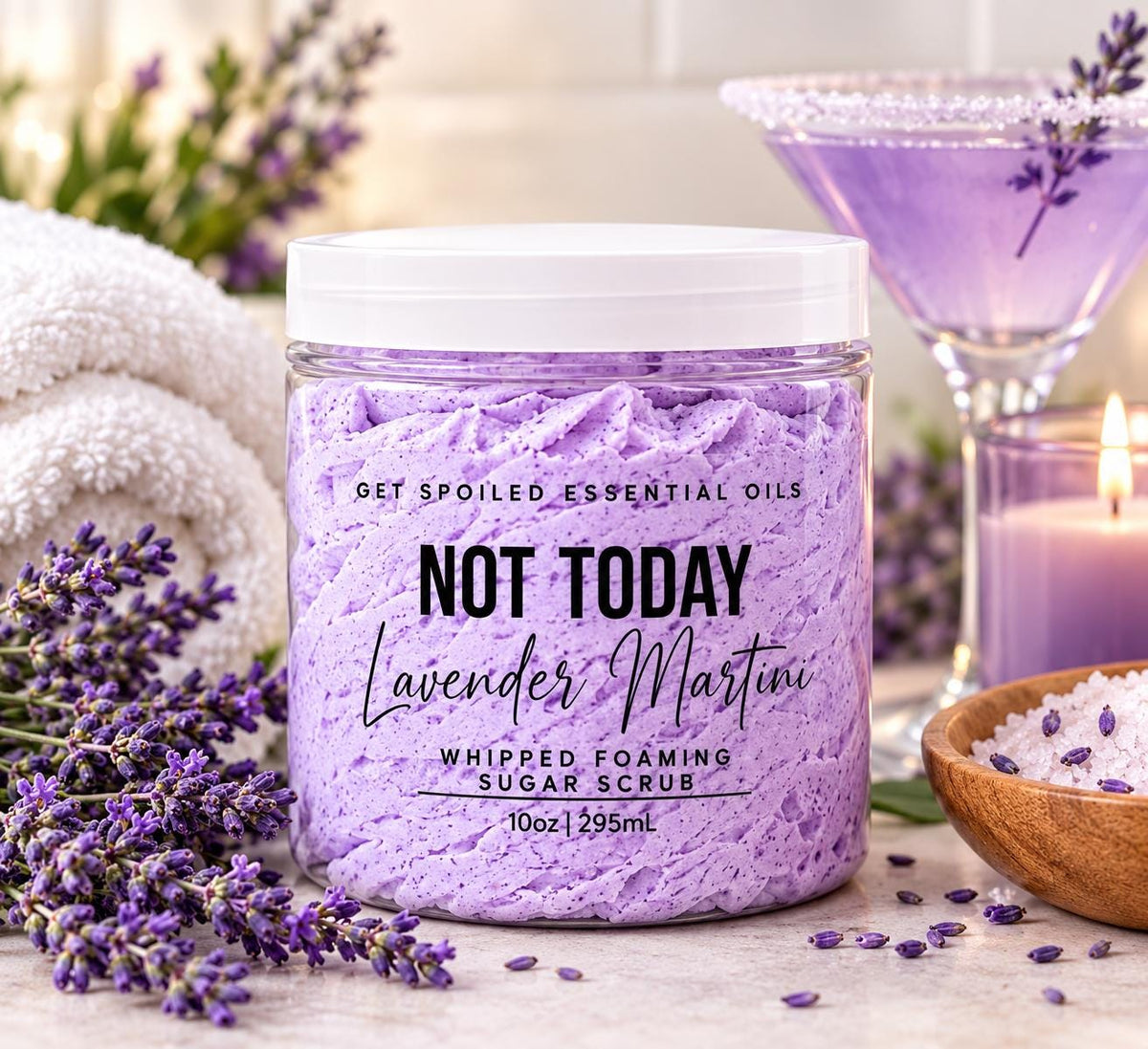 Not Today Whipped Foaming Sugar Scrub – Lavender Martini