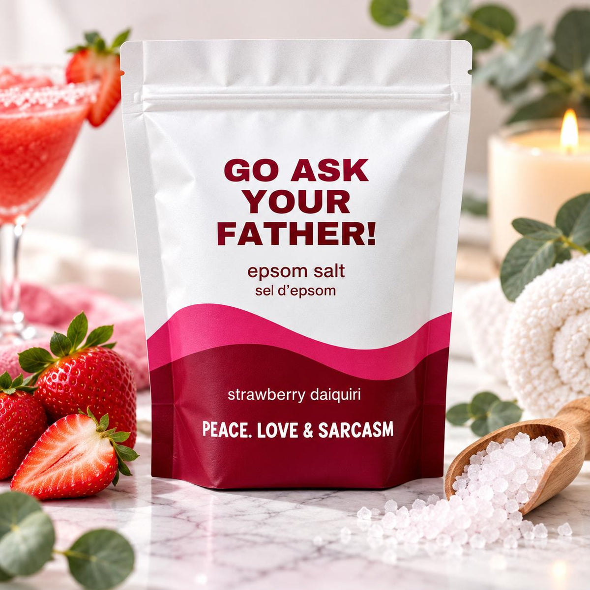 Go Ask Your Father Epsom Salt Bath Soak – Strawberry Daiquiri