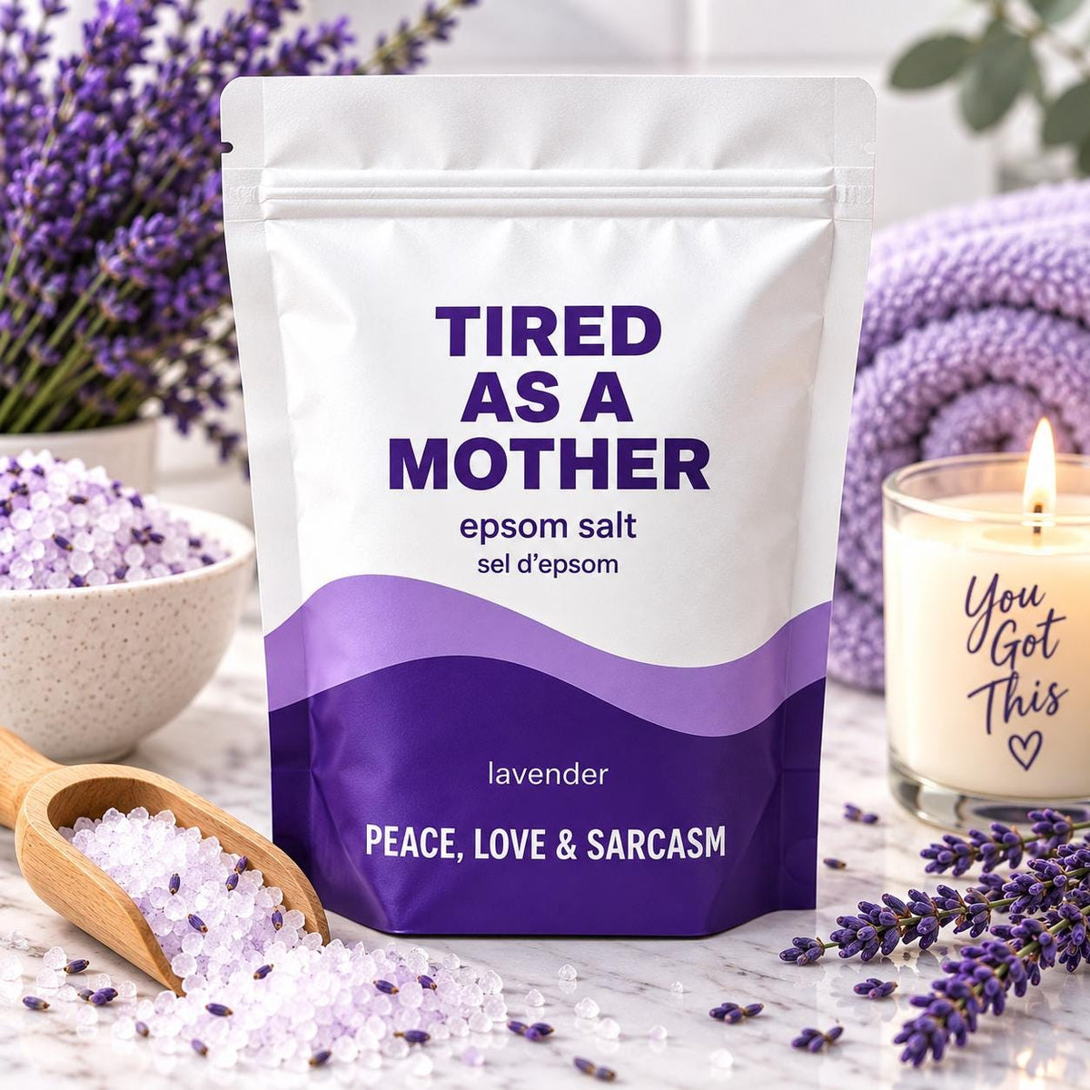 Tired As A Mother Epsom Salt Bath Soak – Lavender