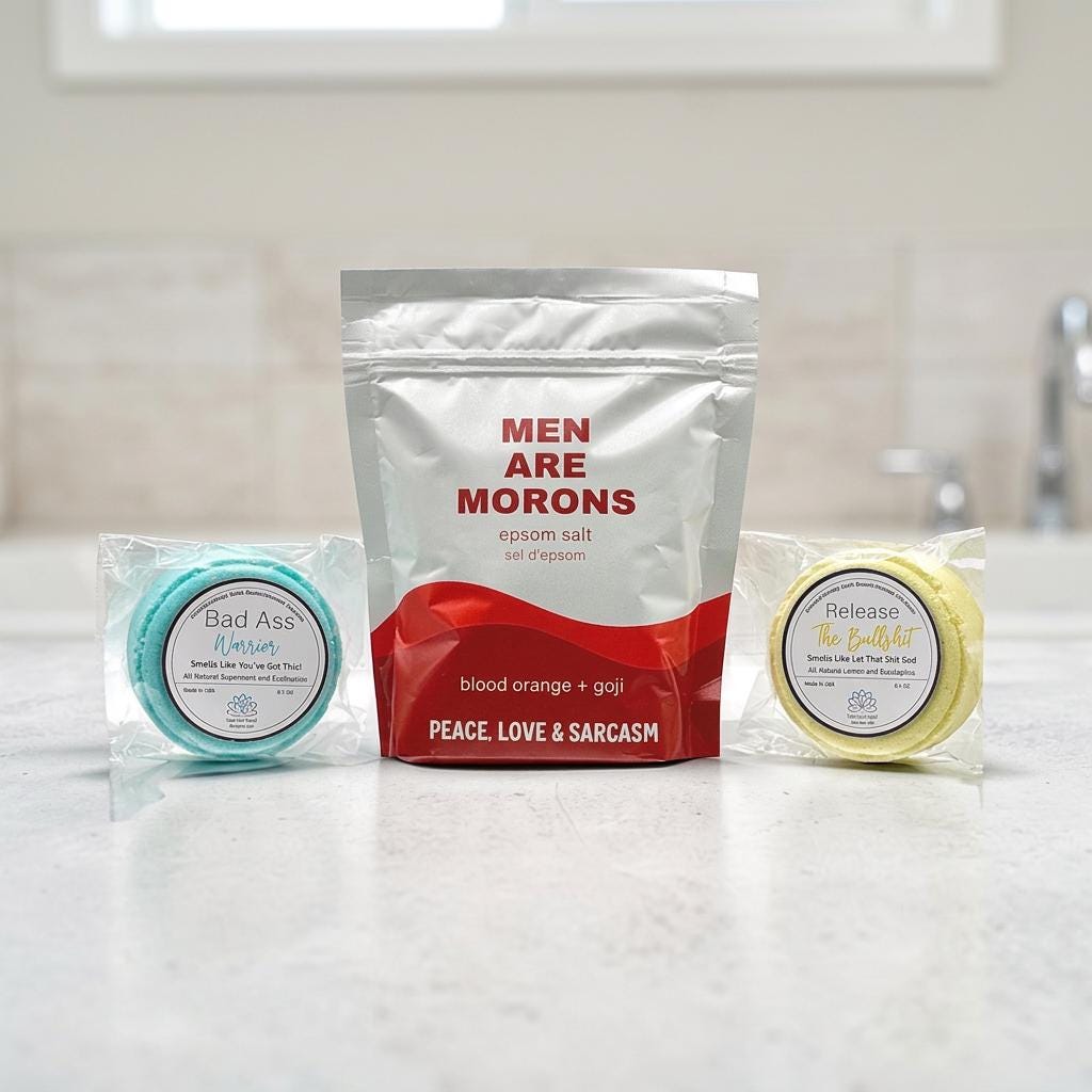 Salty Breakup Bath Gift Set – Epsom Salt & Bath Bombs