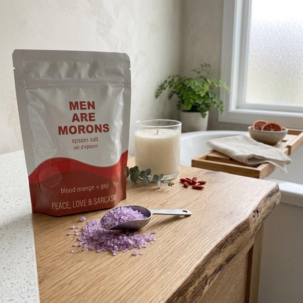 Men Are Morons Epsom Salt Bath Soak – Blood Orange & Goji