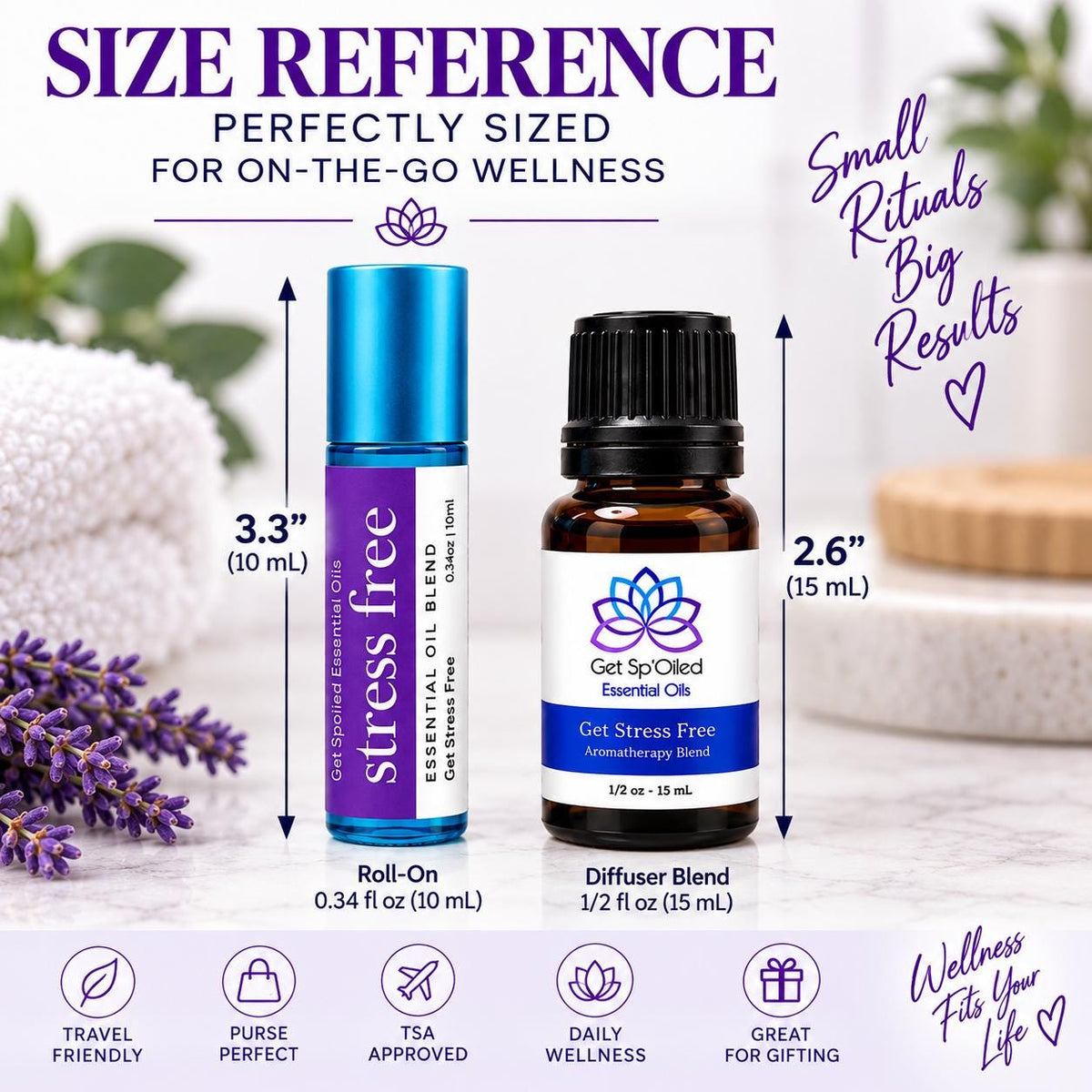 Get Stress Free Essential Oil Diffuser & Roll-On Set