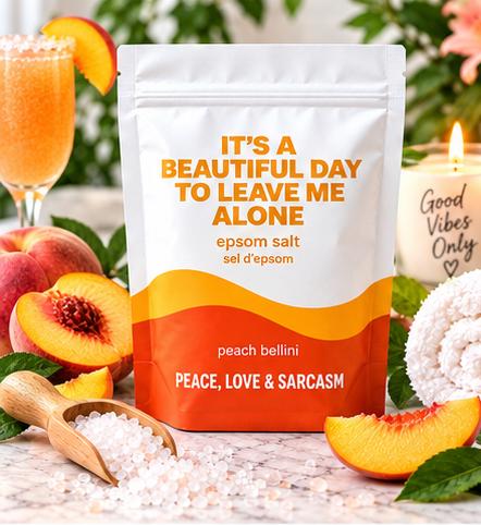 Leave Me Alone Epsom Salt Bath Soak – Peach Bellini